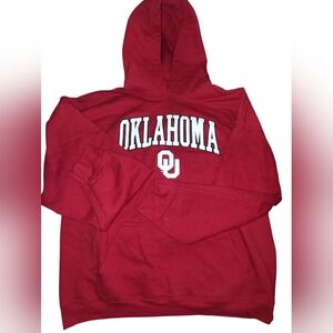 Oklahoma University Sooners Red Collegiate Sweatshirt Hoodie Cotton BlendSize 2X